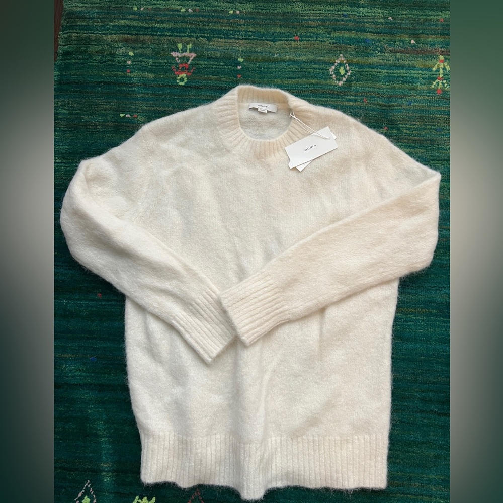 Vince cream alpaca blend sweater xs NWT